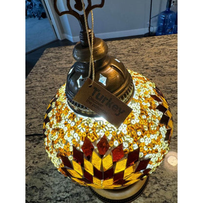 Gift idea: unique Turkish mosaic lamp for home decor