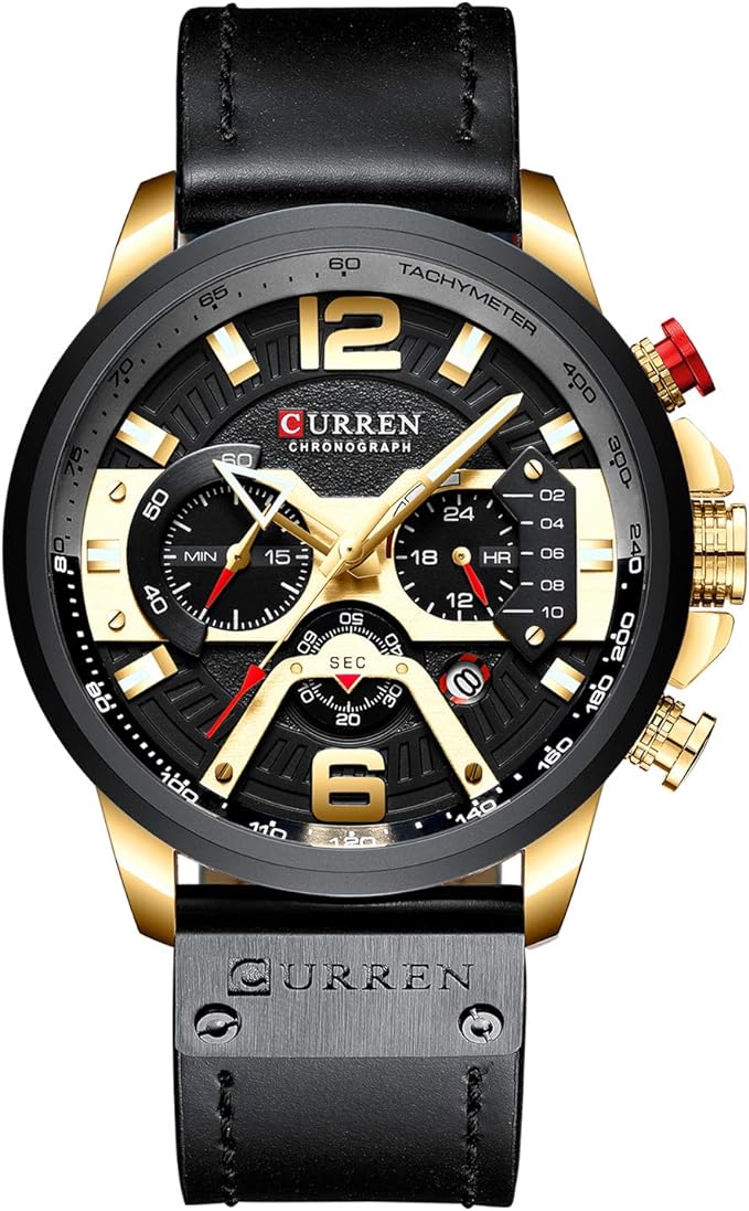 Curren Chronography Watch Close up Shot